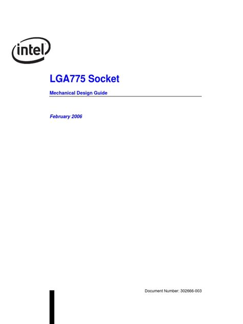 LGA775 Socket Mechanical Design Guide .